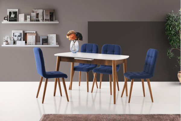 Комплект маса Retro RM-1195 + 4 бр. трапезни столове Retro RR-704