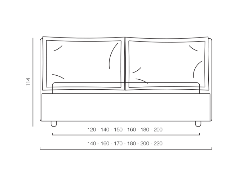 Тапицирано легло Fiesole - Тапицирани спални и легла