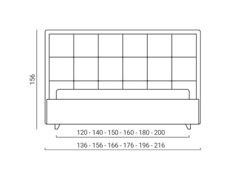 Тапицирано легло Forte dei Marmi - Тапицирани спални и легла
