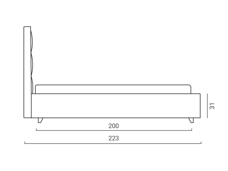 Тапицирано легло Forte dei Marmi - Тапицирани спални и легла
