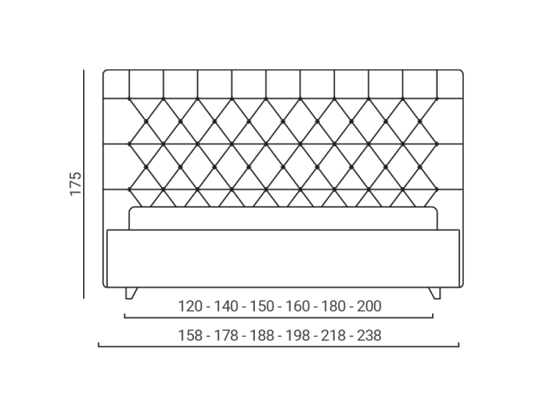 Тапицирано легло Pienza - Тапицирани спални и легла