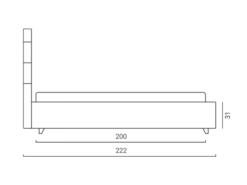 Тапицирано легло Pienza - Тапицирани спални и легла