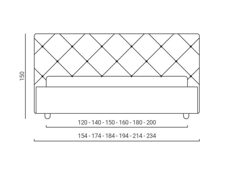 Тапицирано легло Pisa - Тапицирани спални и легла