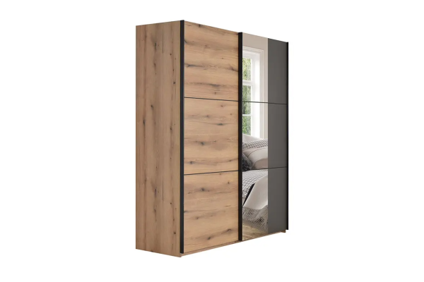 Американски гардероб AP 180 с плъзгащи врати и огледало