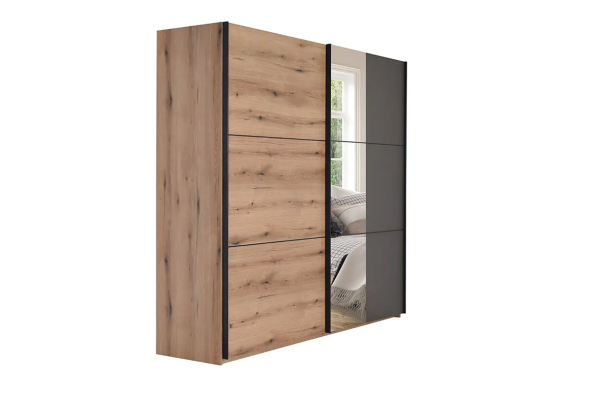 Американски гардероб AP 230 с плъзгащи врати и огледало