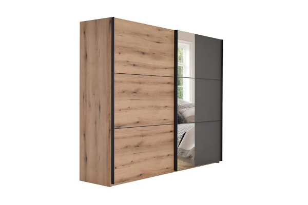 Американски гардероб AP 270 с плъзгащи врати и огледало