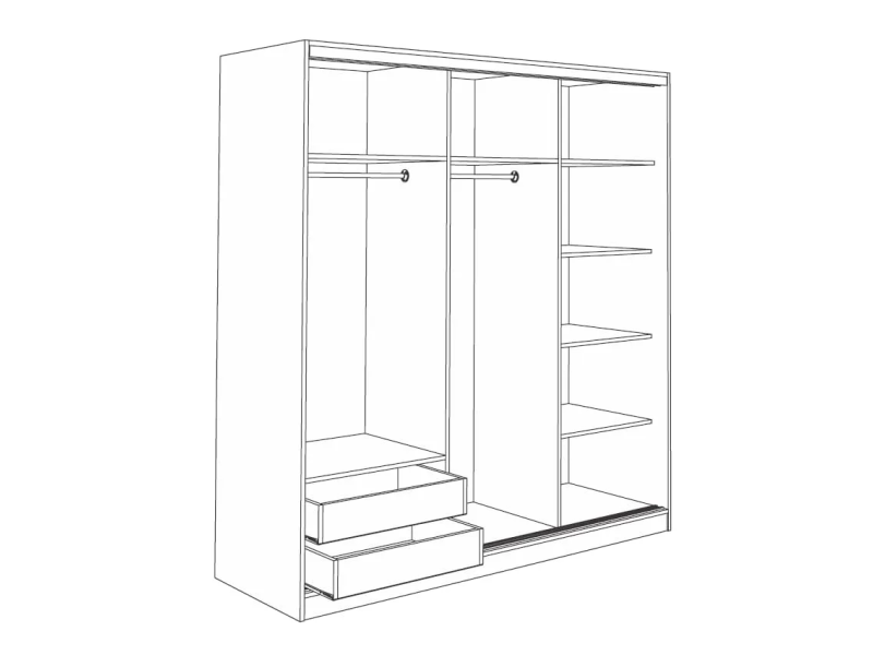 Гардероб APM 200 с плъзгащи врати - Гардероби с плъзгащи врати