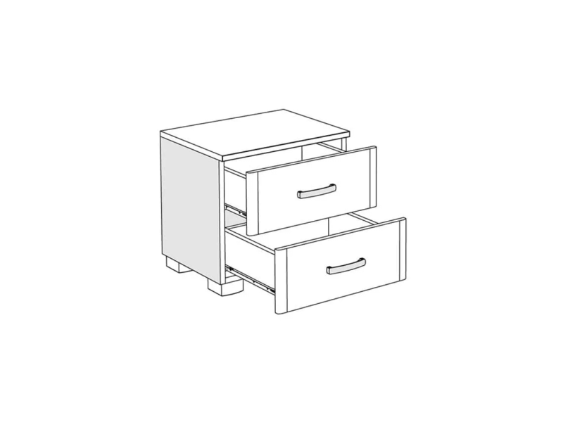 Нощно шкафче Matis 2F - Нощни шкафчета