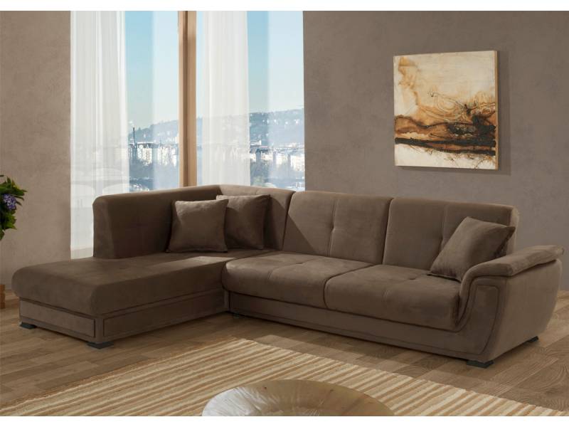 Разтегателен ъглов диван Калифорния с покет пружини - Ъглови дивани