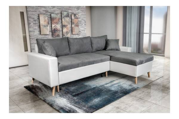 Ъглов диван Голф деко II с буков крак