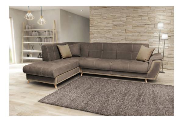 Ъглов диван Калифорния с буков крак