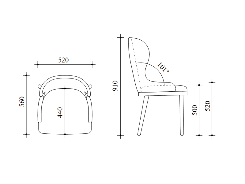 Трапезен стол Bianca - Трапезни столове