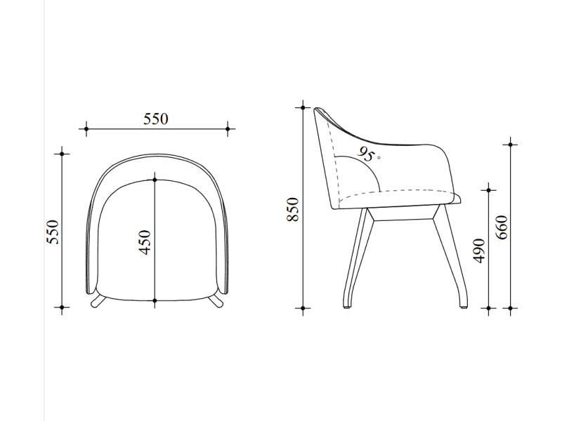 Трапезен стол Claudia - Трапезни столове