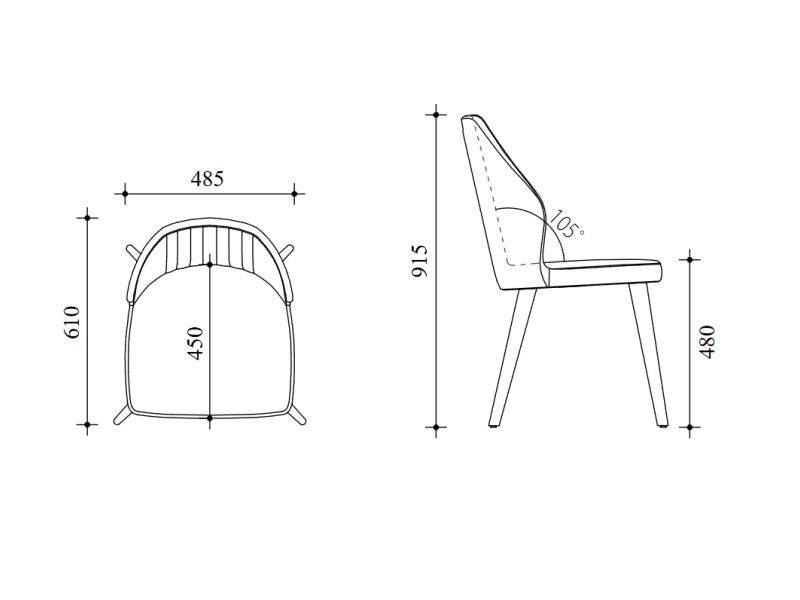 Трапезен стол Sienne - Трапезни столове