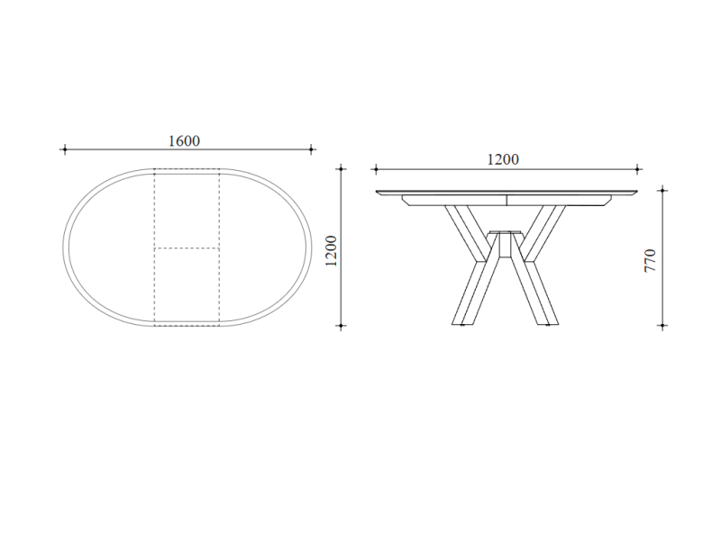 Разтегателна трапезна маса Leon-120 XL - Трапезни маси