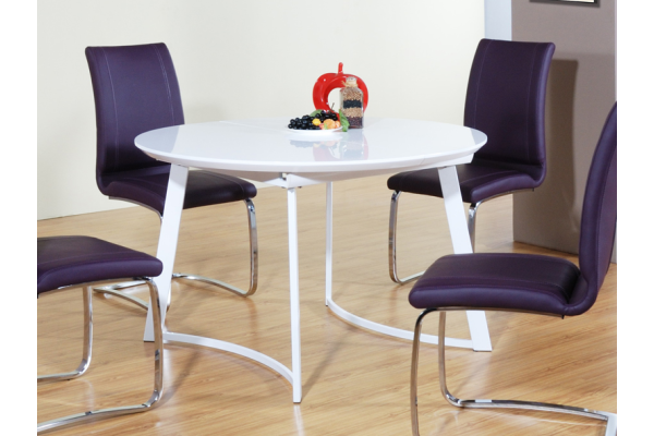 Трапезна маса Madrid - бял гланц