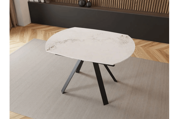 Разтегателна трапезна маса Penelope - Мрамор/Антрацит