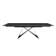 Разтегателна трапезна маса Verona - Сив гранит/Черно - Трапезни маси