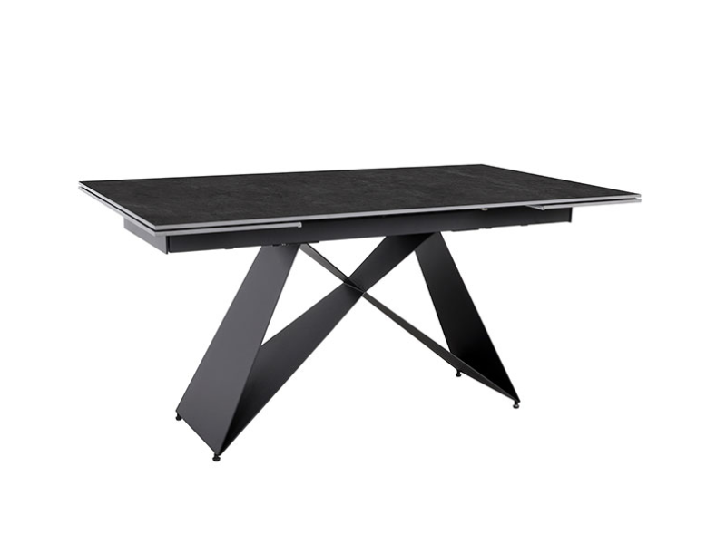 Разтегателна трапезна маса Verona - Сив гранит/Черно - Трапезни маси