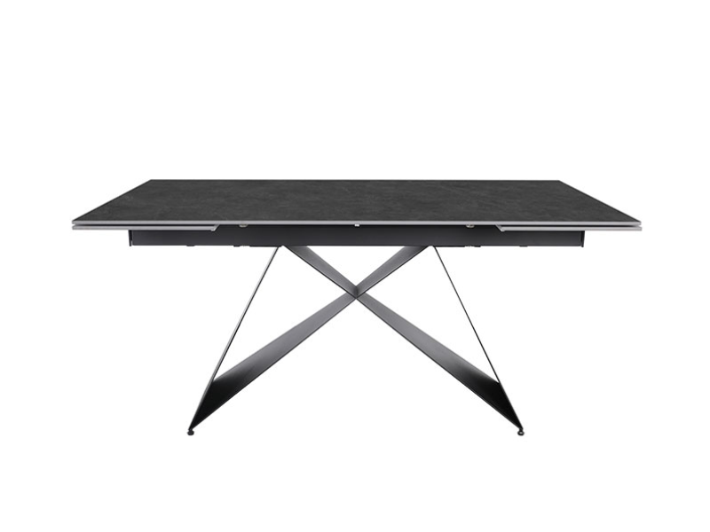 Разтегателна трапезна маса Verona - Сив гранит/Черно - Трапезни маси