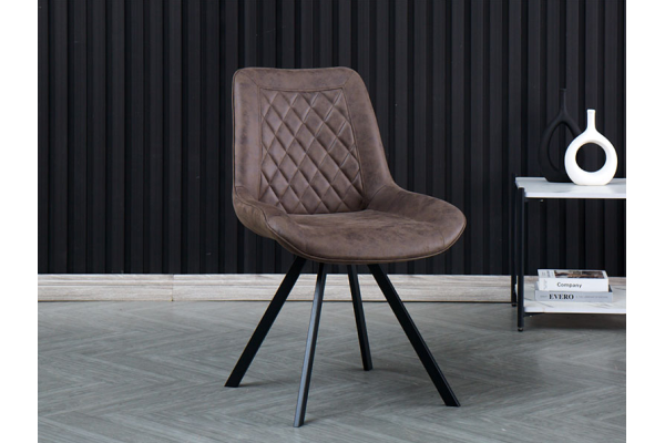 Трапезен стол Alfa Кафяв