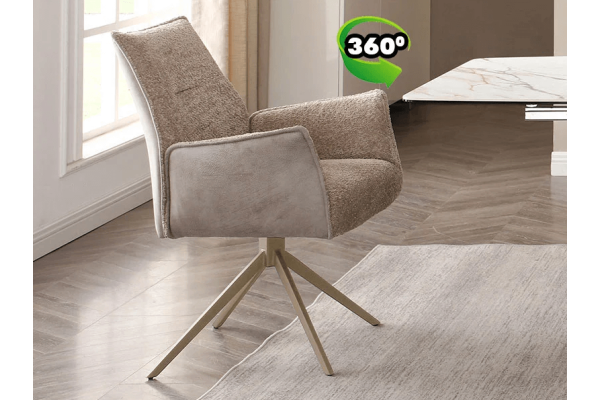 Трапезен стол с подлакътници Gina - каки