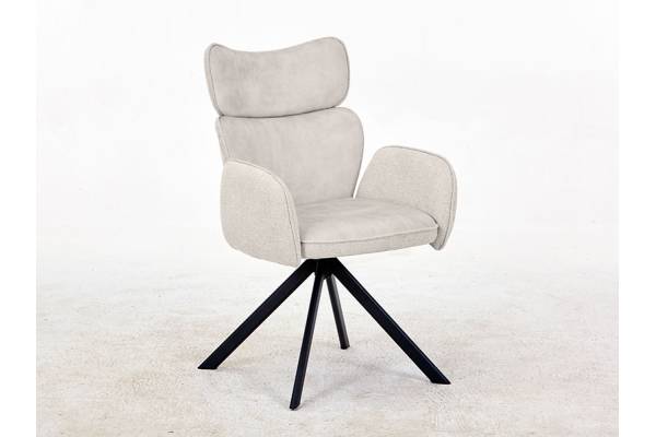 Трапезен стол с подлакътници Apollo - бежов