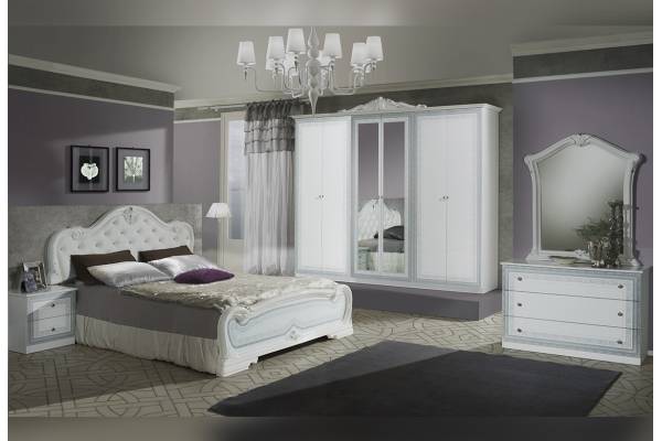 Италиански спален комплект Lion със 6-крилен гардероб