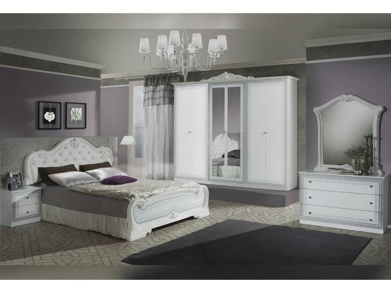 Италиански спален комплект Lion със 6-крилен гардероб - Спални комплекти