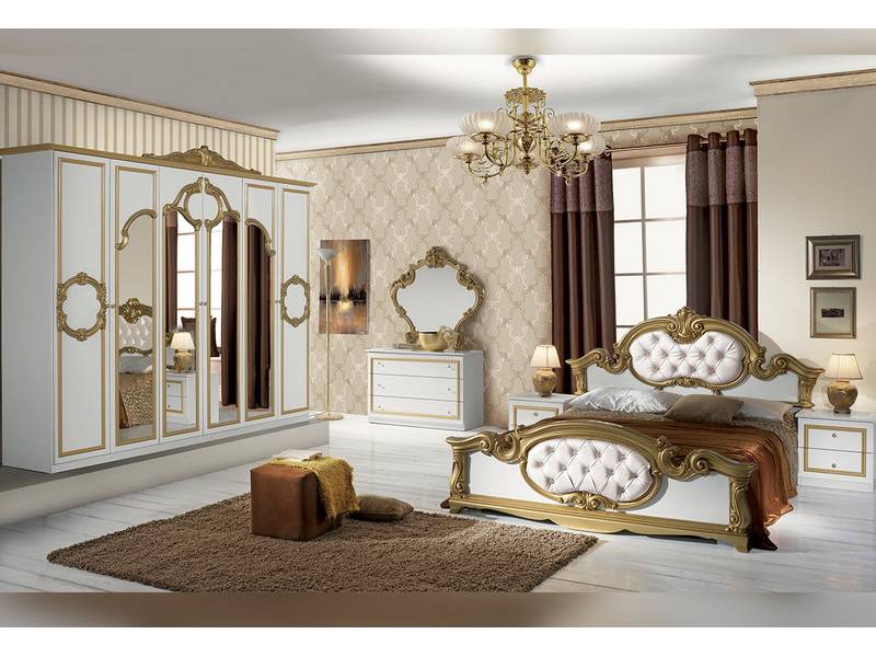 Спален комплект Barocco бяло със златно - Спални комплекти
