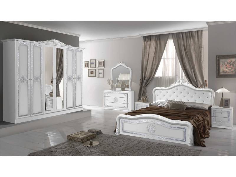 Спален комплект Luisa бяло и сребърно - Спални комплекти