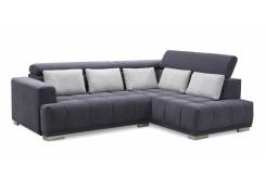 Ъглов диван Велга 260 - разтегателен с функция сън с дамаска Кат.С Velluto 1 Cream