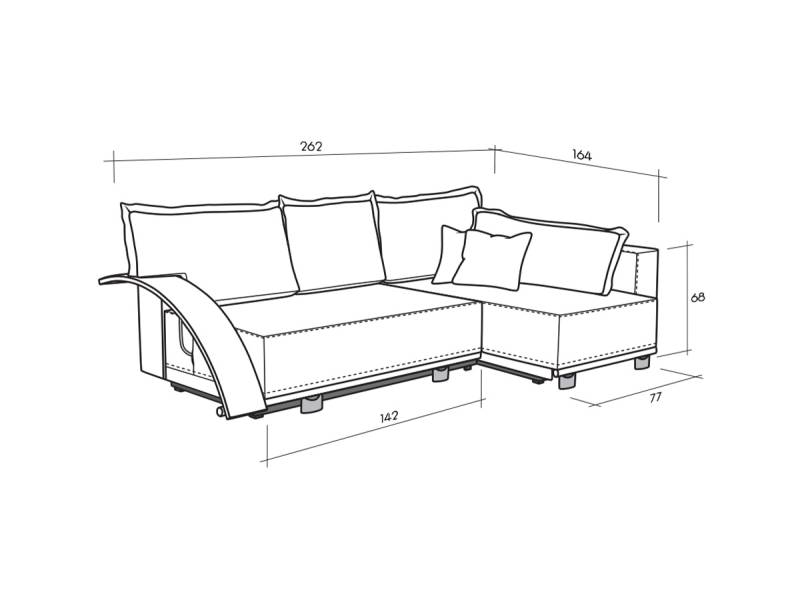 Ъглов диван със сваляема тапицерия W164 - Ъглови дивани