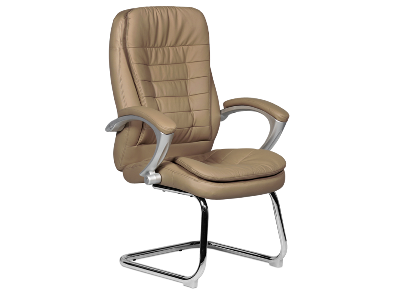 Посетителски стол Carmen 6054 - бежов -