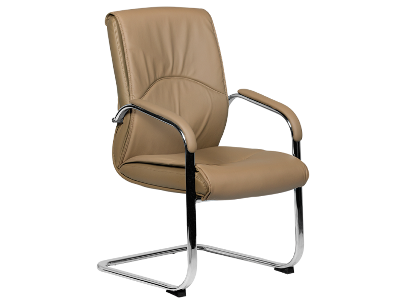 Посетителски стол Carmen 6040 - бежов -