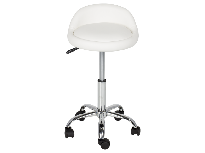 Табуретка с колелца Carmen 3067 - бял -