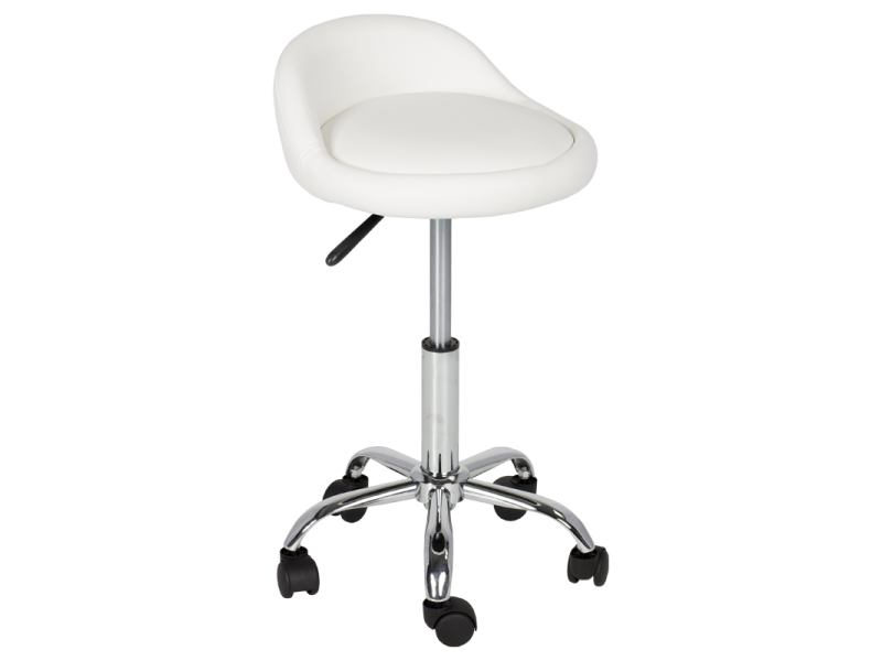 Табуретка с колелца Carmen 3067 - бял -