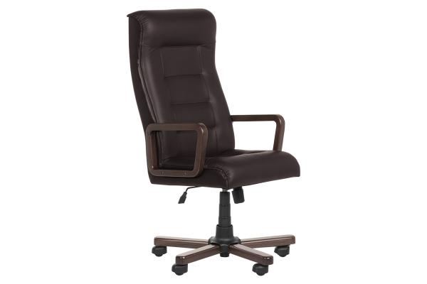 Президентски офис стол Royal wood - тъмно кафяв LUX