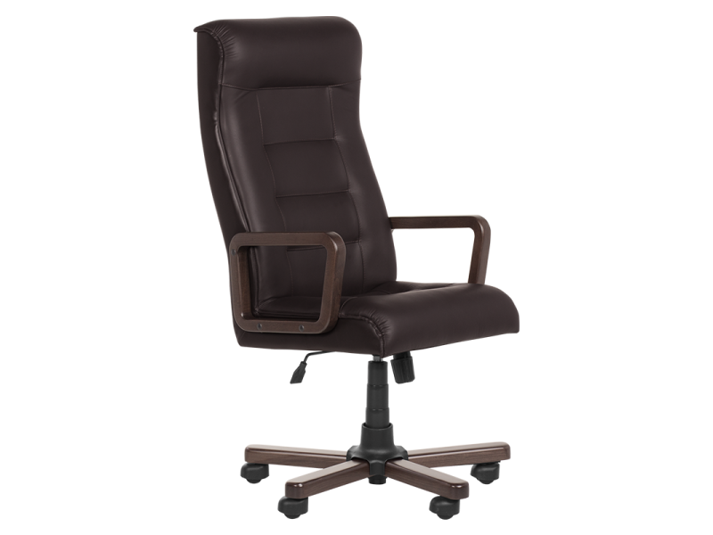 Президентски офис стол Royal wood - тъмно кафяв LUX -