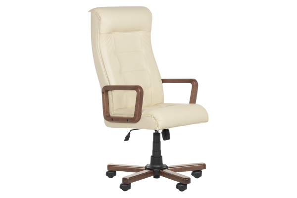 Президентски офис стол Royal wood - крем LUX