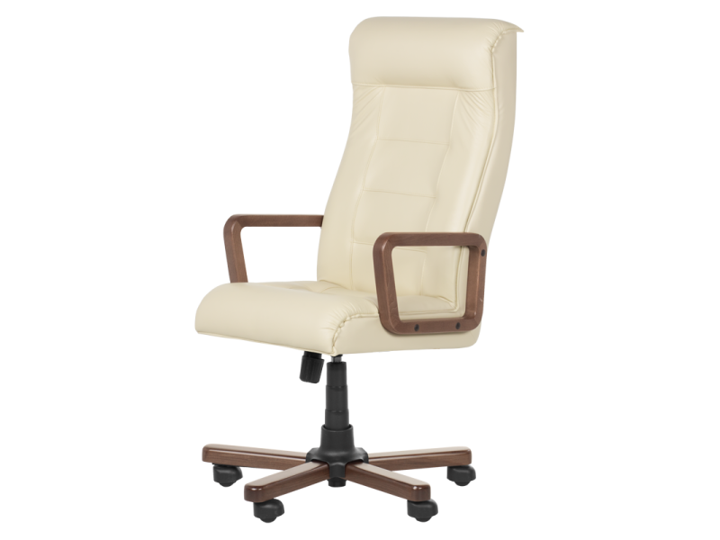 Президентски офис стол Royal wood - крем LUX -