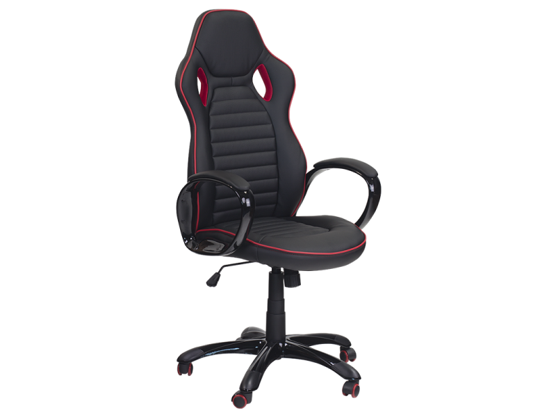 Президентски офис стол Carmen 7502 - черно-червен -