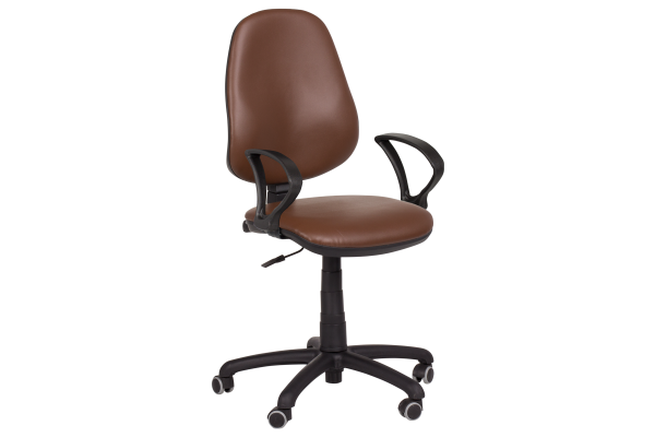 Офис стол Polo (с подлакътници)  - тъмно кафяв