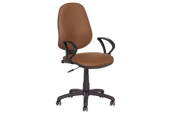 Офис стол Polo (с подлакътници) - кафяв N