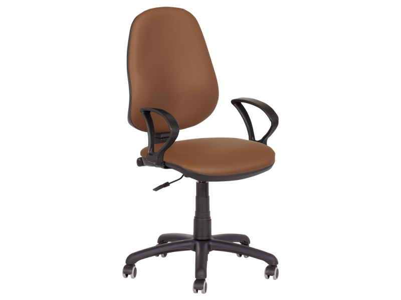 Офис стол Polo (с подлакътници) - кафяв N -