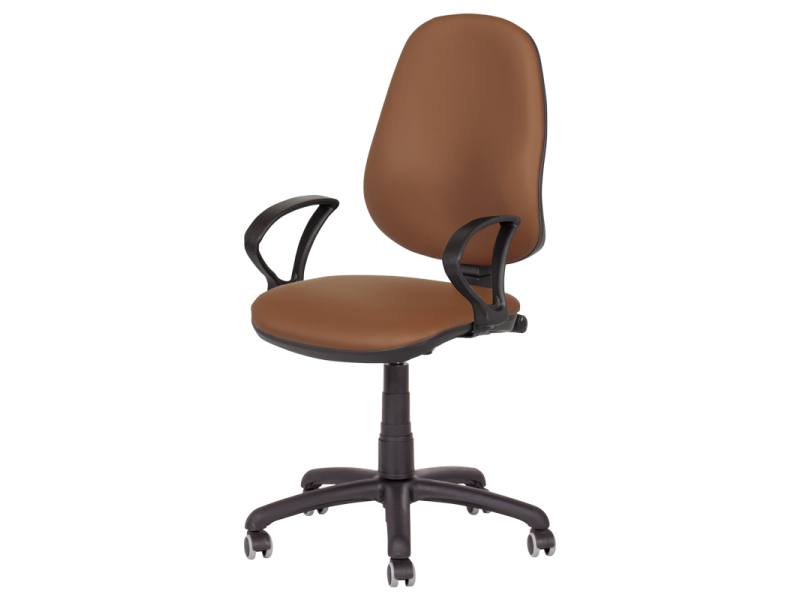 Офис стол Polo (с подлакътници) - кафяв N -