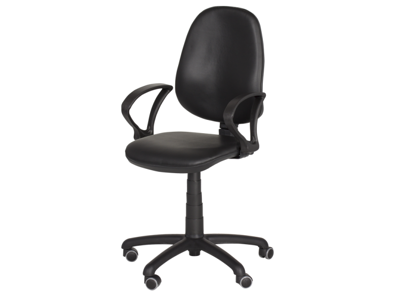 Офис стол Polo (с подлакътници) - черен -