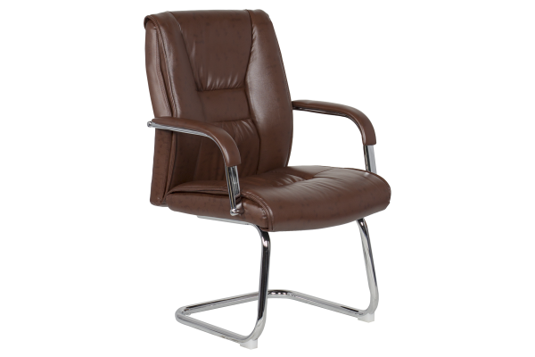 Посетителски стол Carmen 6540 - искрящо кафяв