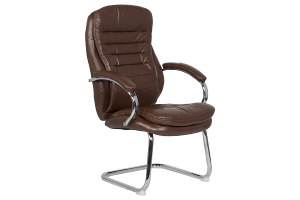 Посетителски стол Carmen 6154 - искрящо кафяв