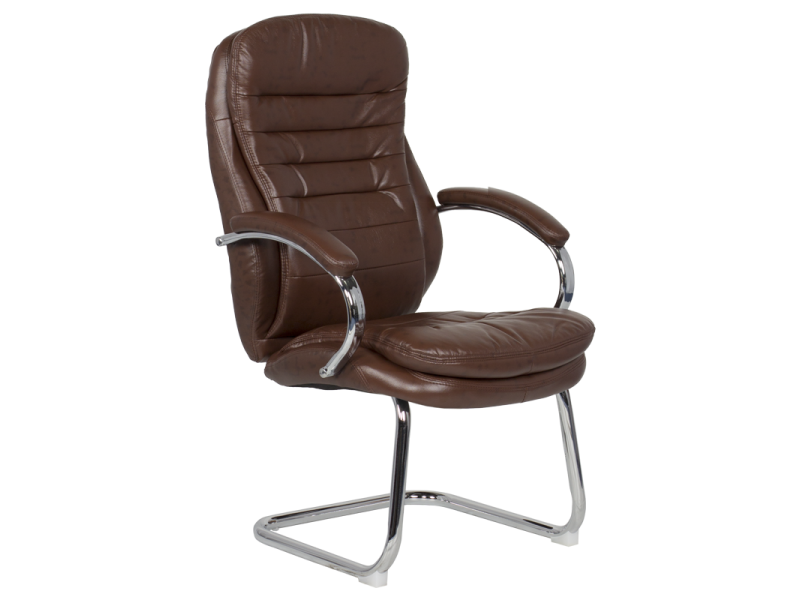 Посетителски стол Carmen 6154 - искрящо кафяв -